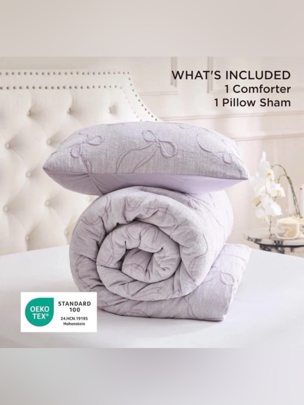 Lavender Quilted Comforter Set by - Picture 2 of 8